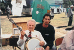 Ralph with Gary Bate's left handed '40th Anniversary' banjo - Virginia Beach, Va.