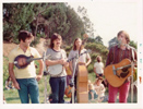 New Tradition Jan 1973. L-R: Jimmy Gaudreau, Pat Cloud, Jim Lanners, Keith Whitley. Photo by Darryl Bloom.